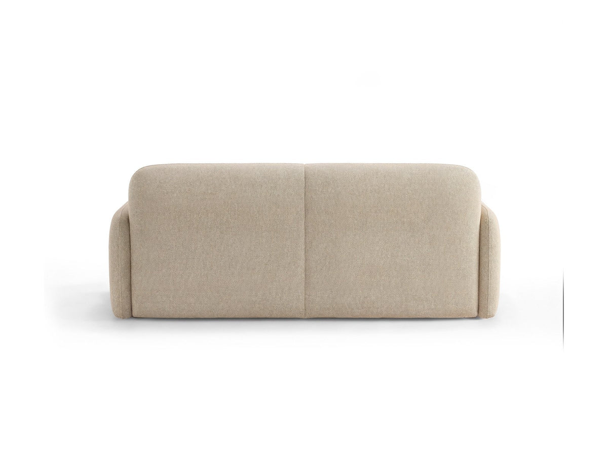 Dreisitzer-Sofa Malmo mit Stoffbezug und niedrigen schwarzen Kunststoffbeinen