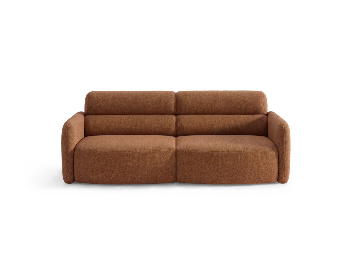 Dreisitzer-Sofa Malmo mit Stoffbezug und niedrigen schwarzen Kunststoffbeinen