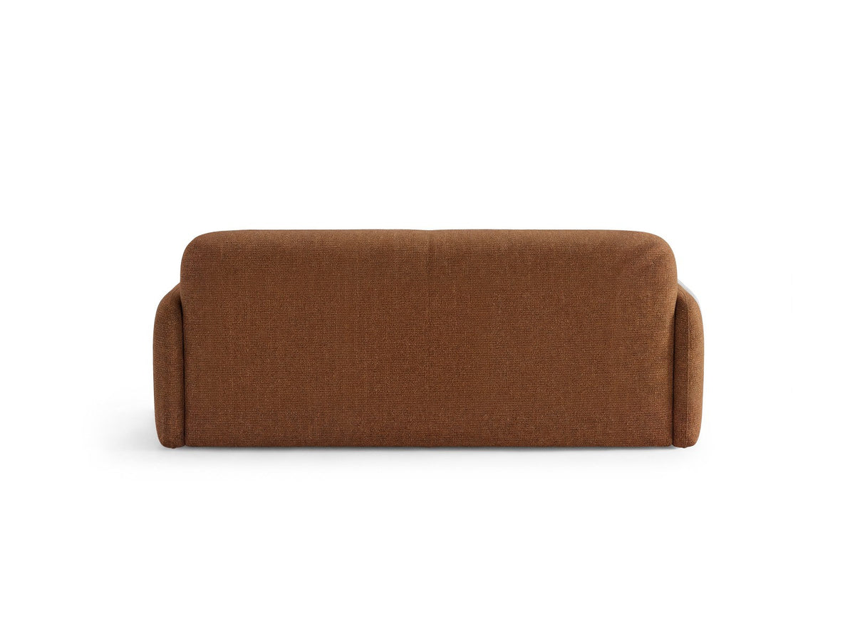 Dreisitzer-Sofa Malmo mit Stoffbezug und niedrigen schwarzen Kunststoffbeinen