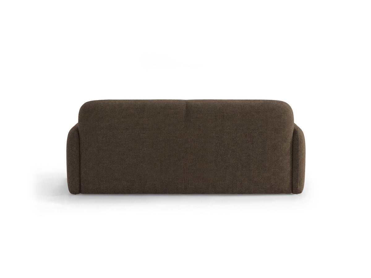 Dreisitzer-Sofa Malmo mit Stoffbezug und niedrigen schwarzen Kunststoffbeinen
