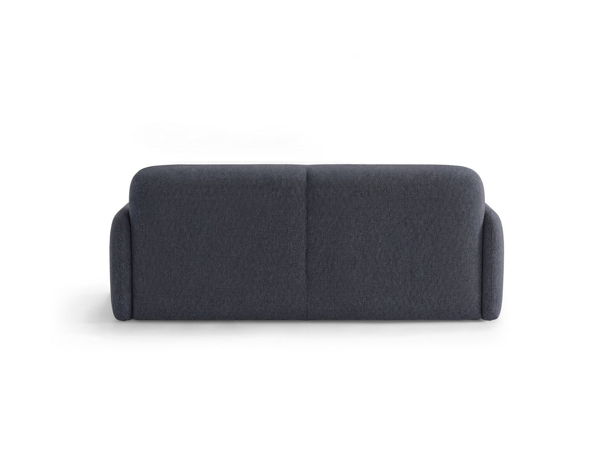 Dreisitzer-Sofa Malmo mit Stoffbezug und niedrigen schwarzen Kunststoffbeinen