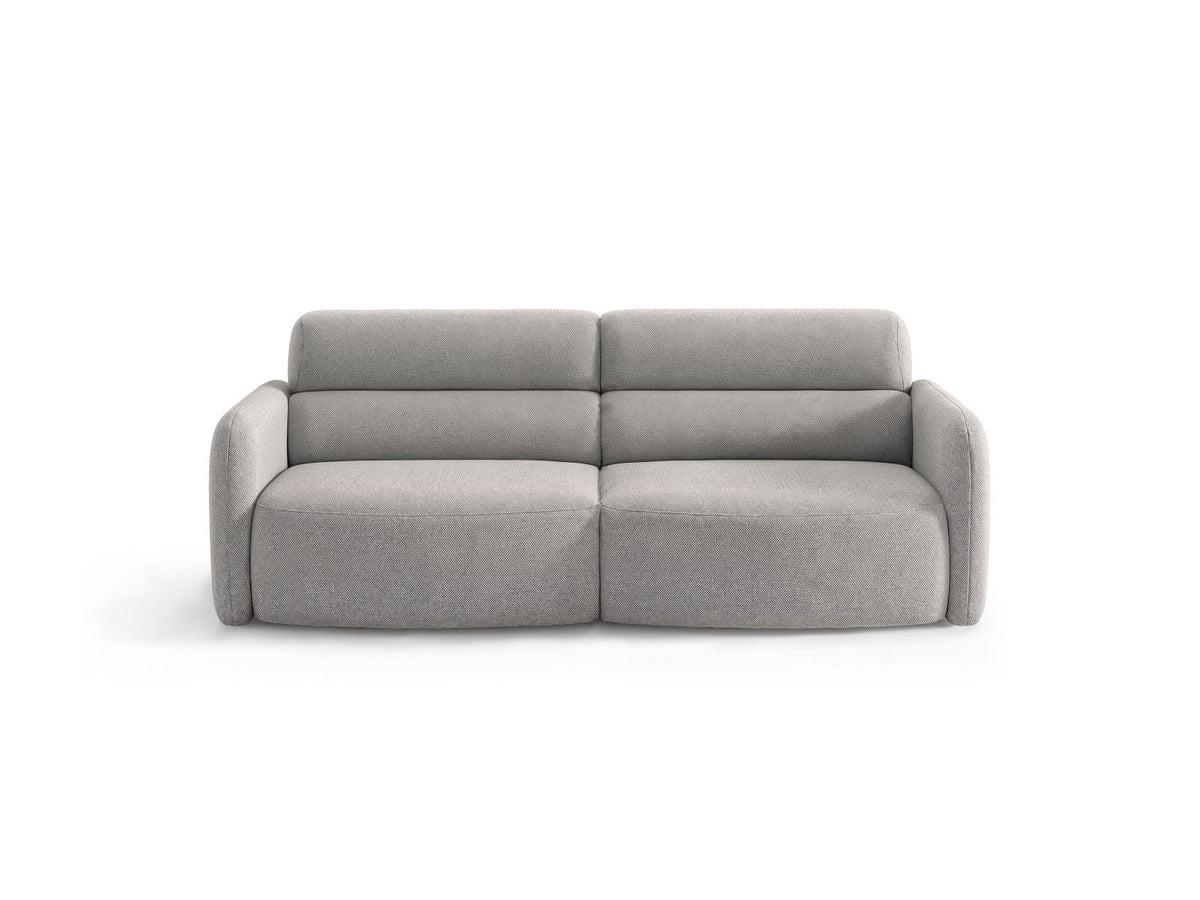 Dreisitzer-Sofa Malmo mit Stoffbezug und niedrigen schwarzen Kunststoffbeinen