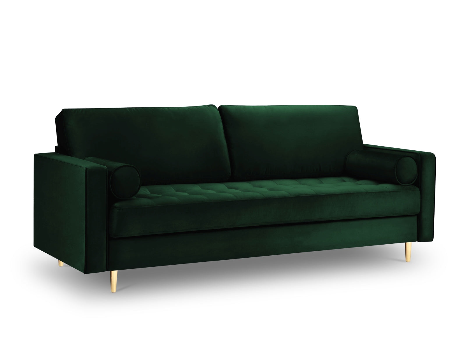 Elegantes 3-Sitzer Sofa Aspen in edlem Flaschengrün, ideal für stilvolle Wohnzimmer und entspannte Stunden, entworfen von Cosmopolitan Design.
