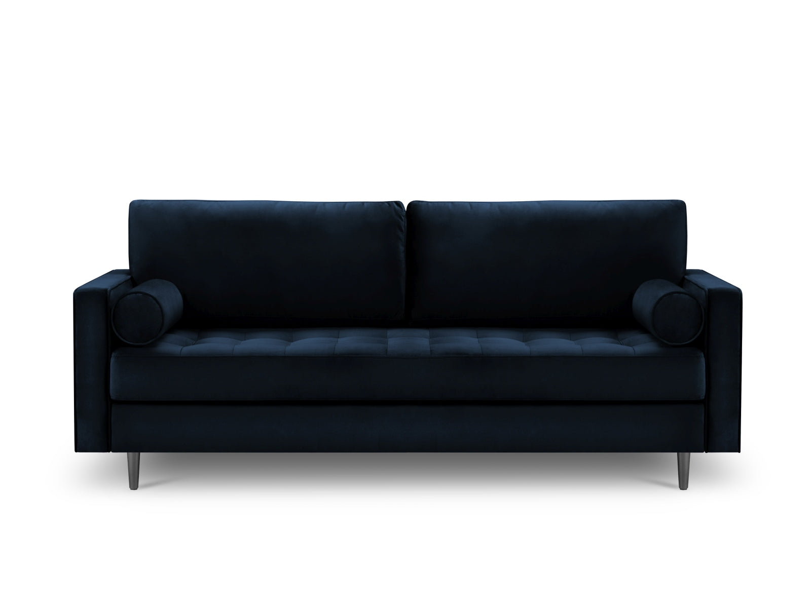 Stilvolles 3-Sitzer Sofa Aspen in tiefem Blau, perfekt für zeitgemäße Einrichtungen, bietet eine harmonische Kombination aus Bequemlichkeit und Ästhetik.