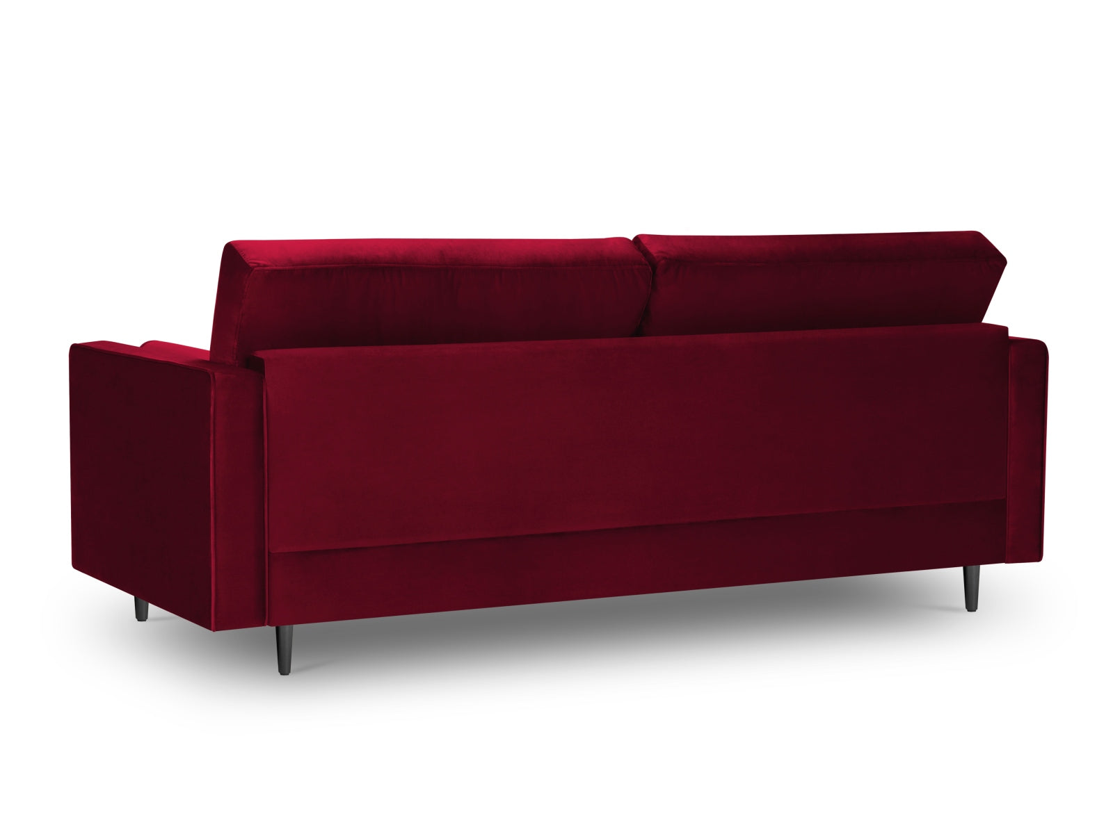 Modernes 3-Sitzer Sofa Aspen in ansprechendem Rot von Cosmopolitan Design, perfekt für stilvolle Wohnzimmer und entspannte Stunden.