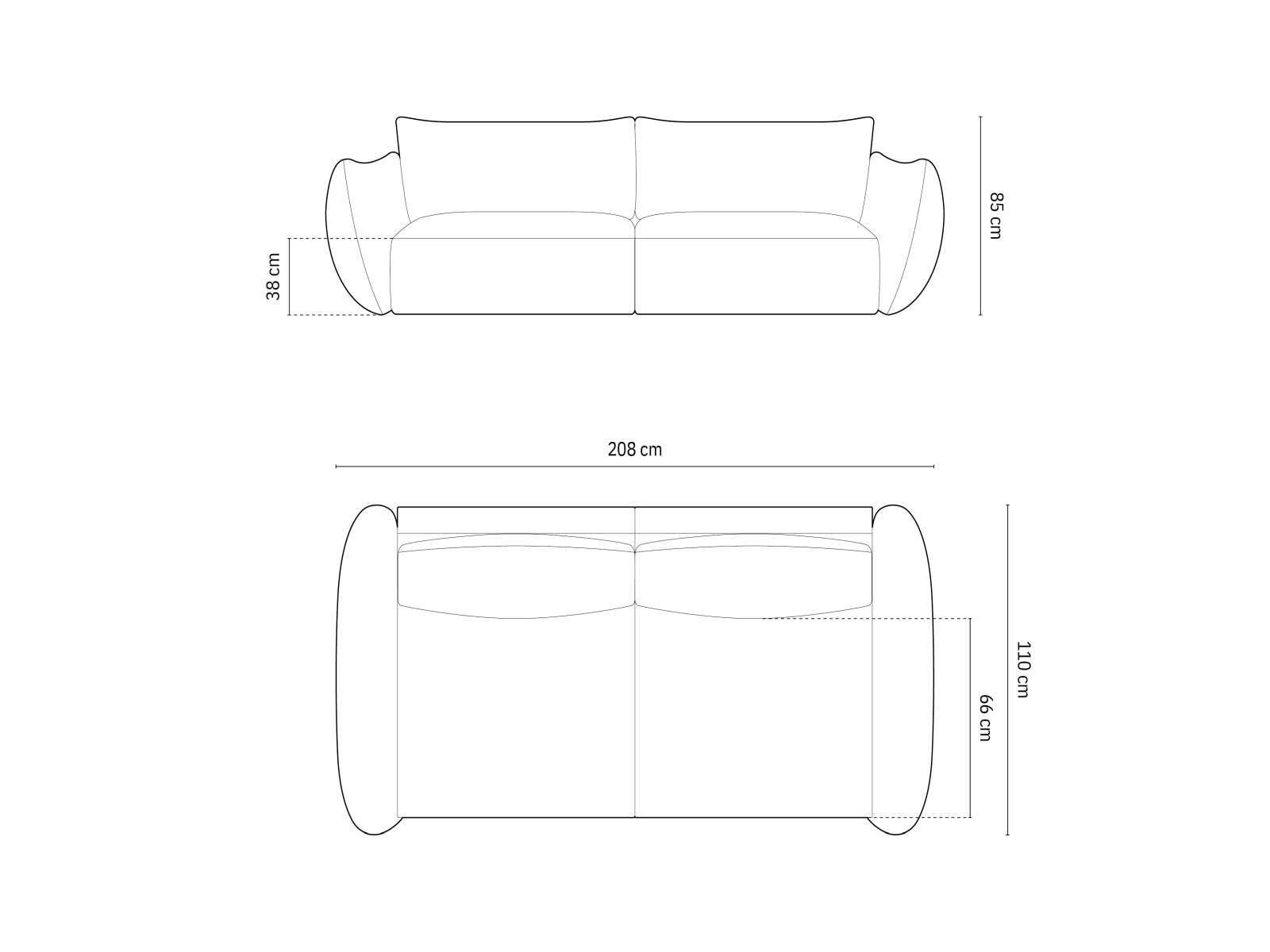 Modernes 3-Sitzer Sofa Matera in ansprechendem Grauton, perfekt für stilvolle Wohnzimmer und gemütliche Entspannung.