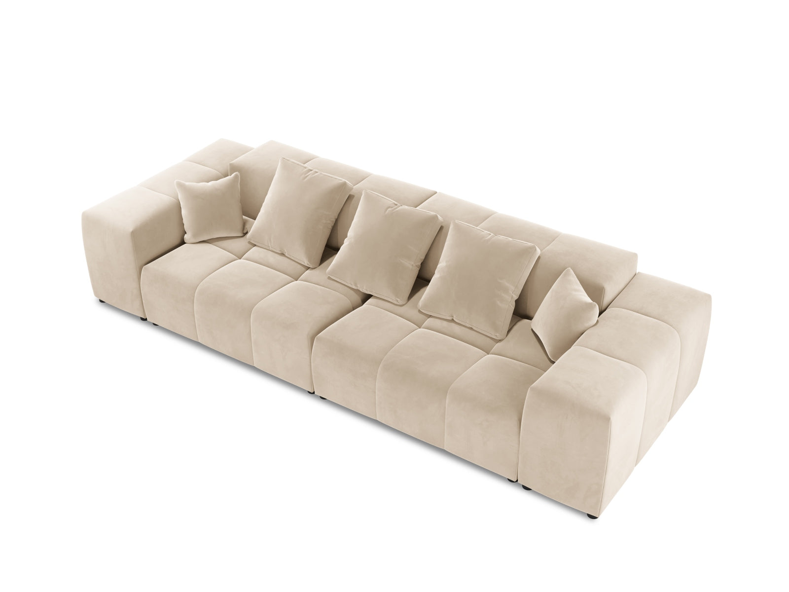 Rome Velour Modular Sofa 3 Sitzer in Beige präsentiert im Onlineshop von KAQTU Design AG. 3er Sofa ist von Cosmopolitan Design