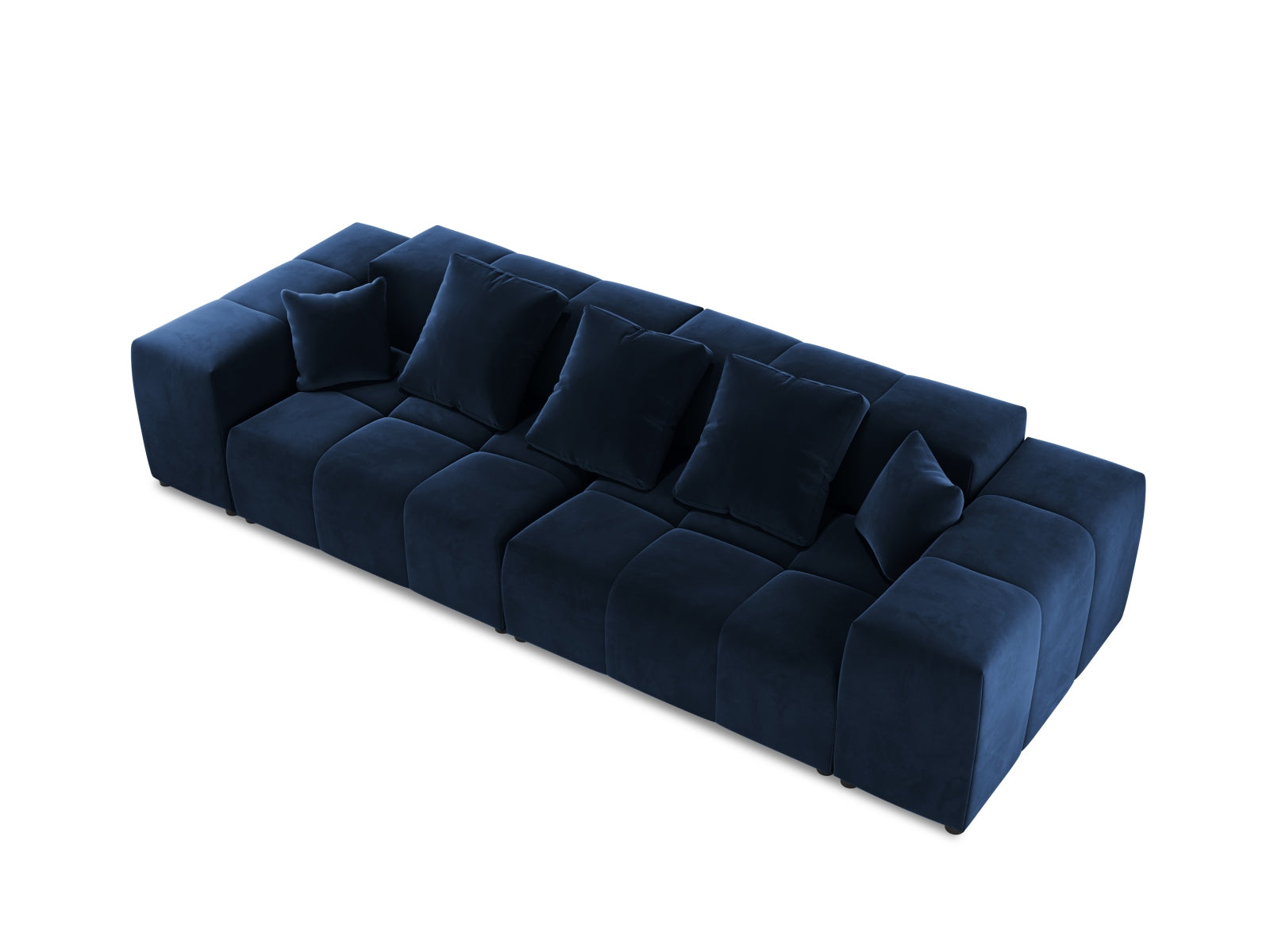 Rome Velour Modular Sofa 3 Sitzer in Royal Blue präsentiert im Onlineshop von KAQTU Design AG. 3er Sofa ist von Cosmopolitan Design