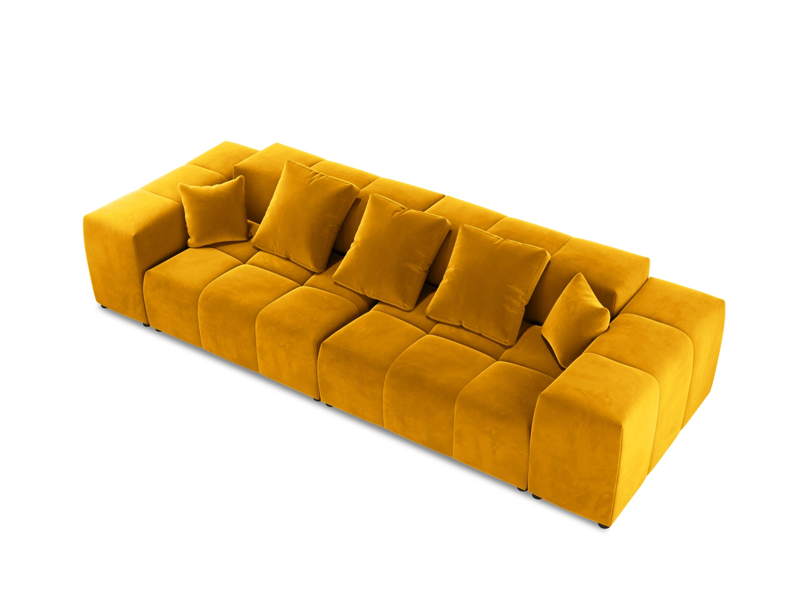 Rome Velour Modular Sofa 3 Sitzer in Yellow präsentiert im Onlineshop von KAQTU Design AG. 3er Sofa ist von Cosmopolitan Design