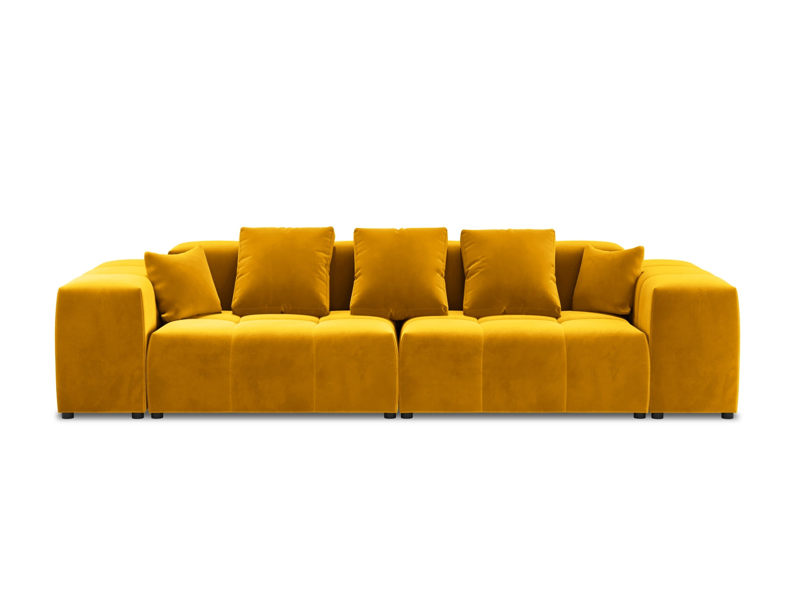Rome Velour Modular Sofa 3 Sitzer in Yellow präsentiert im Onlineshop von KAQTU Design AG. 3er Sofa ist von Cosmopolitan Design