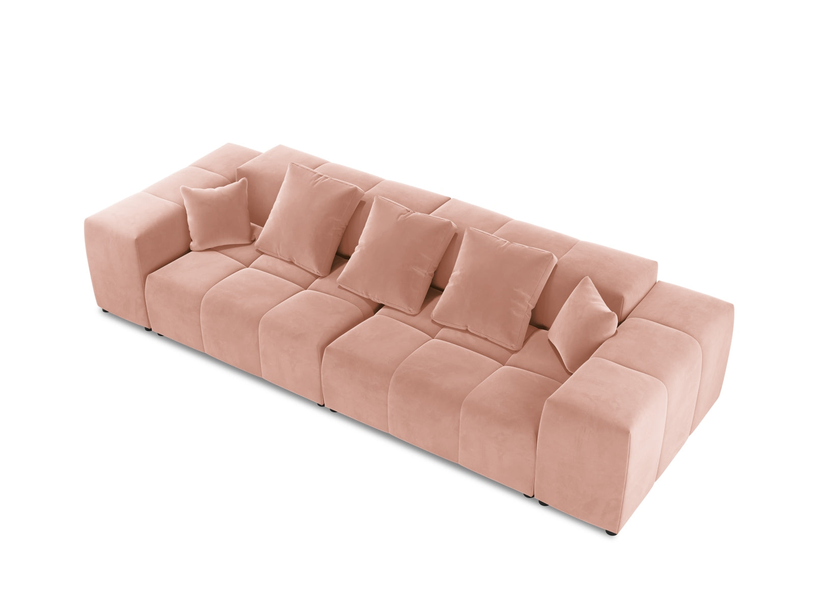 Rome Velour Modular Sofa 3 Sitzer in Pink präsentiert im Onlineshop von KAQTU Design AG. 3er Sofa ist von Cosmopolitan Design