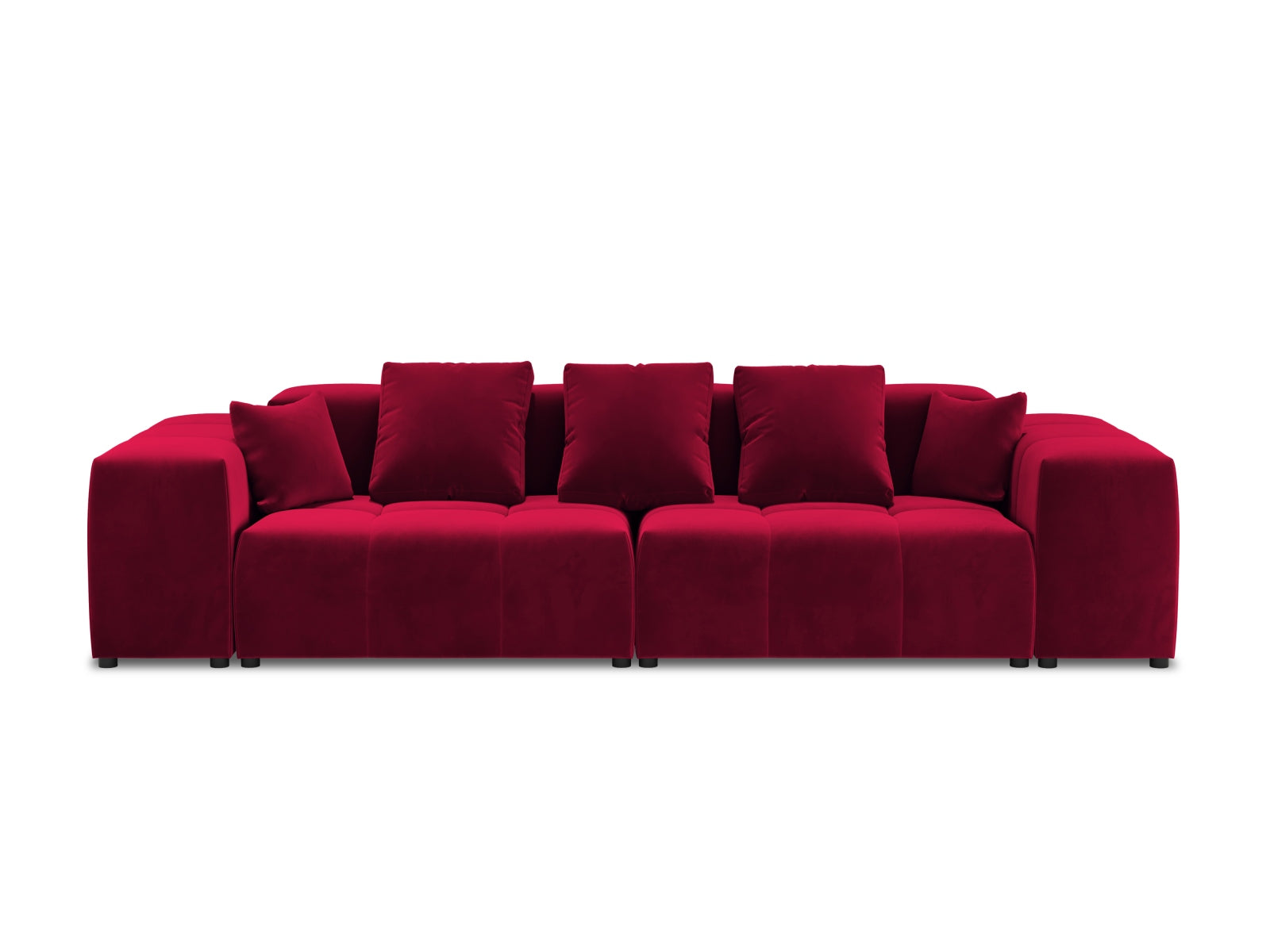 Rome Velour Modular Sofa 3 Sitzer in Red präsentiert im Onlineshop von KAQTU Design AG. 3er Sofa ist von Cosmopolitan Design