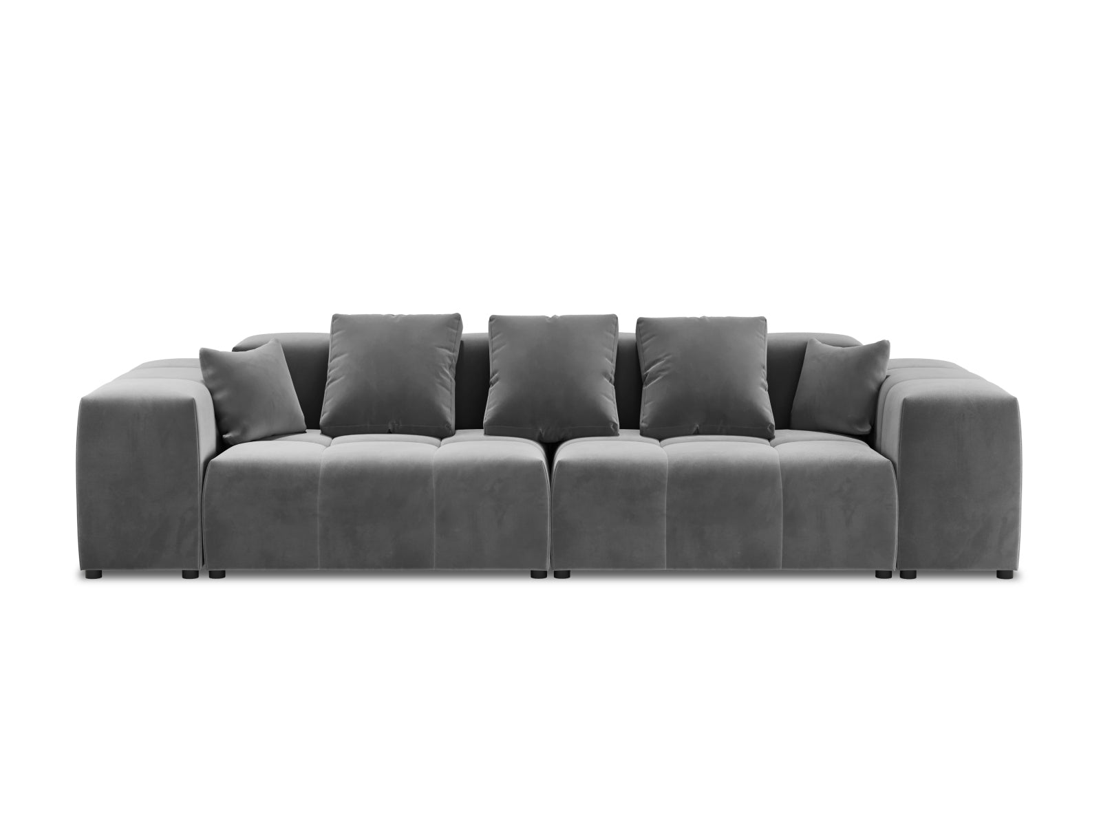 Rome Velour Modular Sofa 3 Sitzer in Grey präsentiert im Onlineshop von KAQTU Design AG. 3er Sofa ist von Cosmopolitan Design