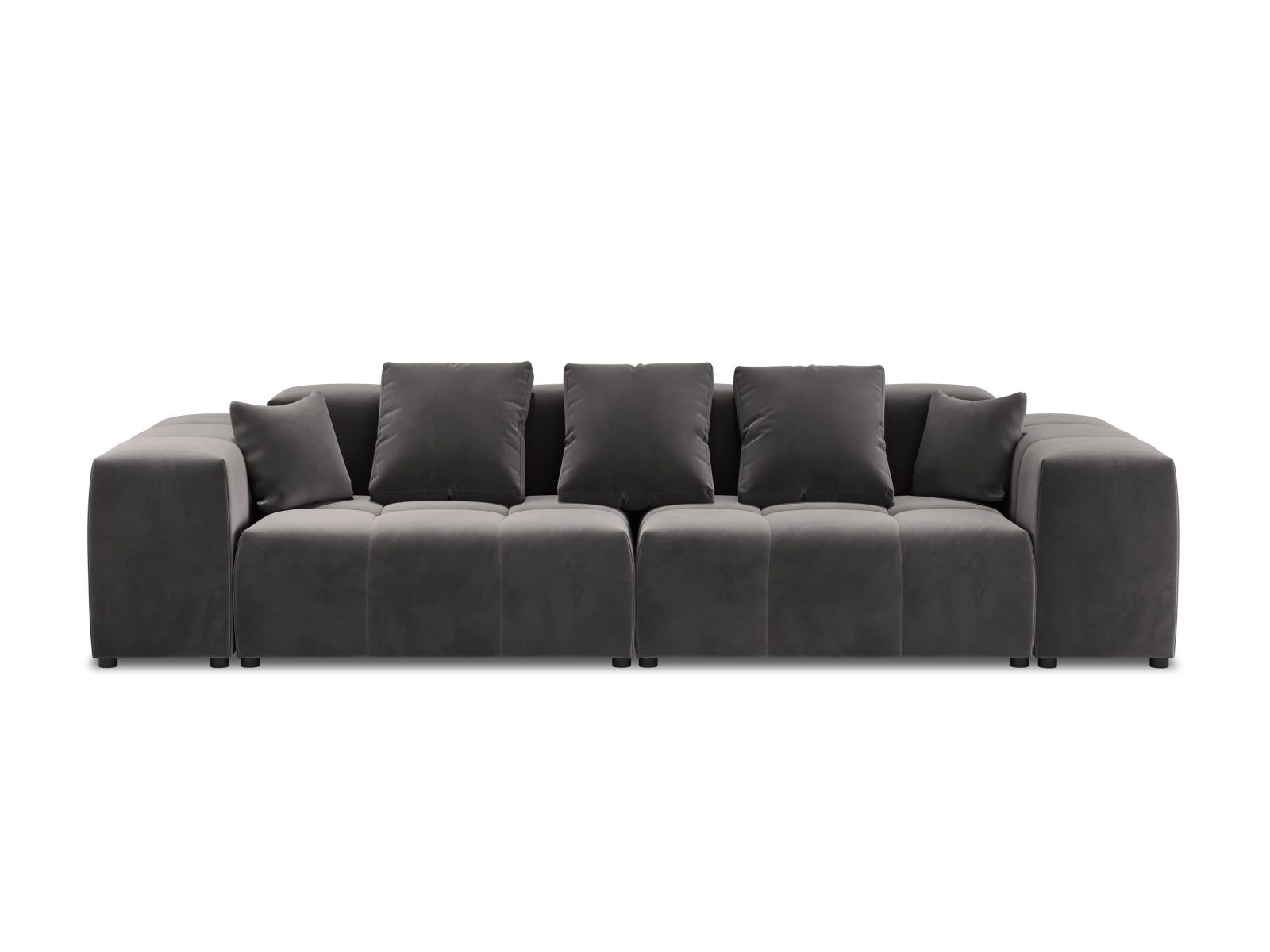 Rome Velour Modular Sofa 3 Sitzer in Dark Grey präsentiert im Onlineshop von KAQTU Design AG. 3er Sofa ist von Cosmopolitan Design