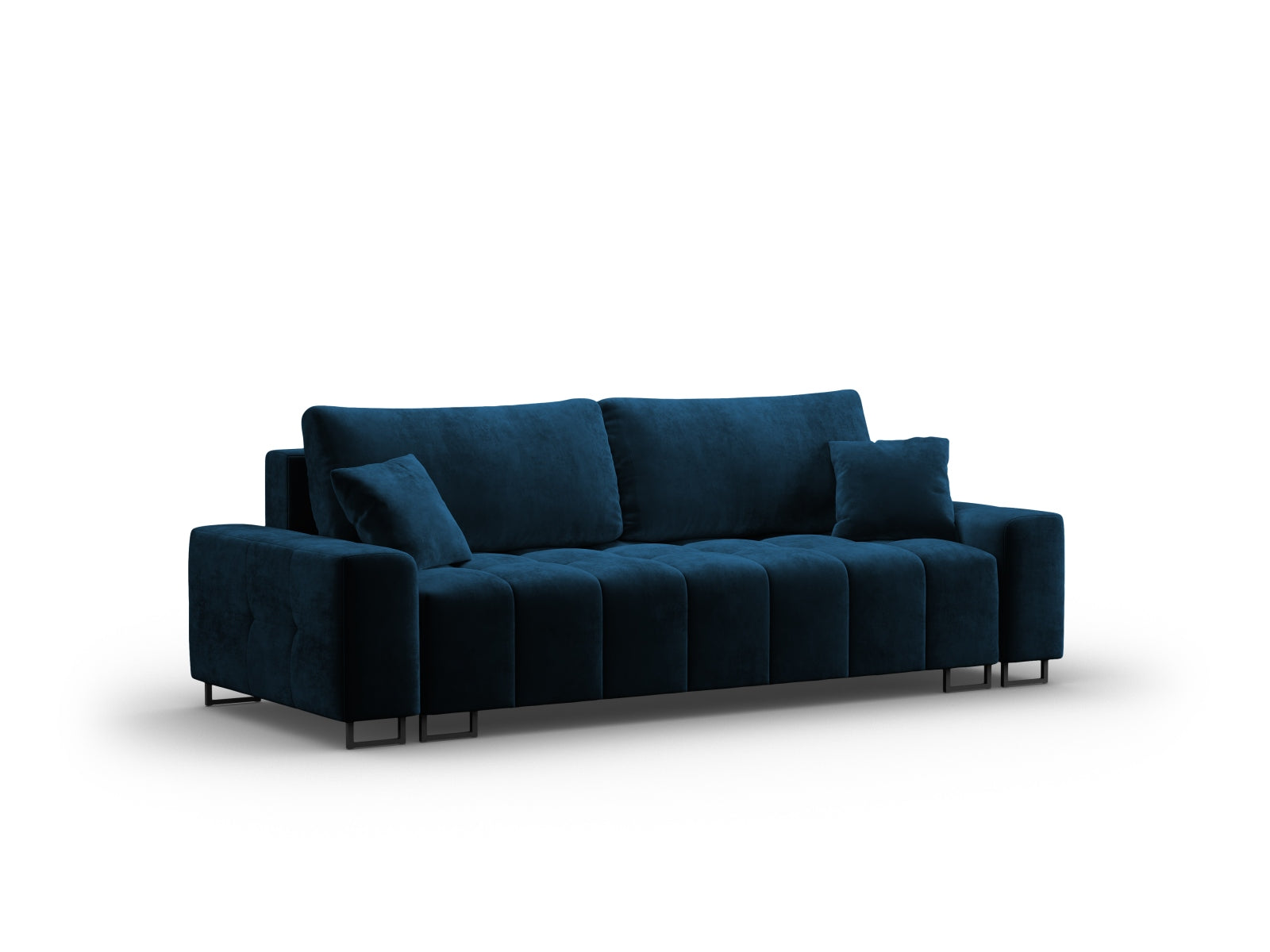 Wicklow Velour Sofa mit Schlaffunktion und Stauraum 3 Sitzer in Royal Blue präsentiert im Onlineshop von KAQTU Design AG. Bettsofa ist von Cosmopolitan Design