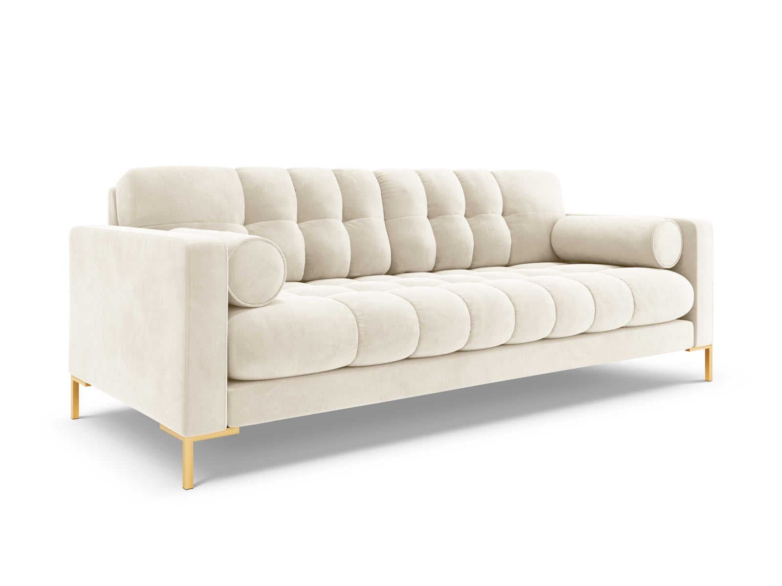 Elegantes 3-Sitzer Sofa Bali in sanftem Beige, ideal für stilvolle Wohnräume, entworfen von Cosmopolitan Design.