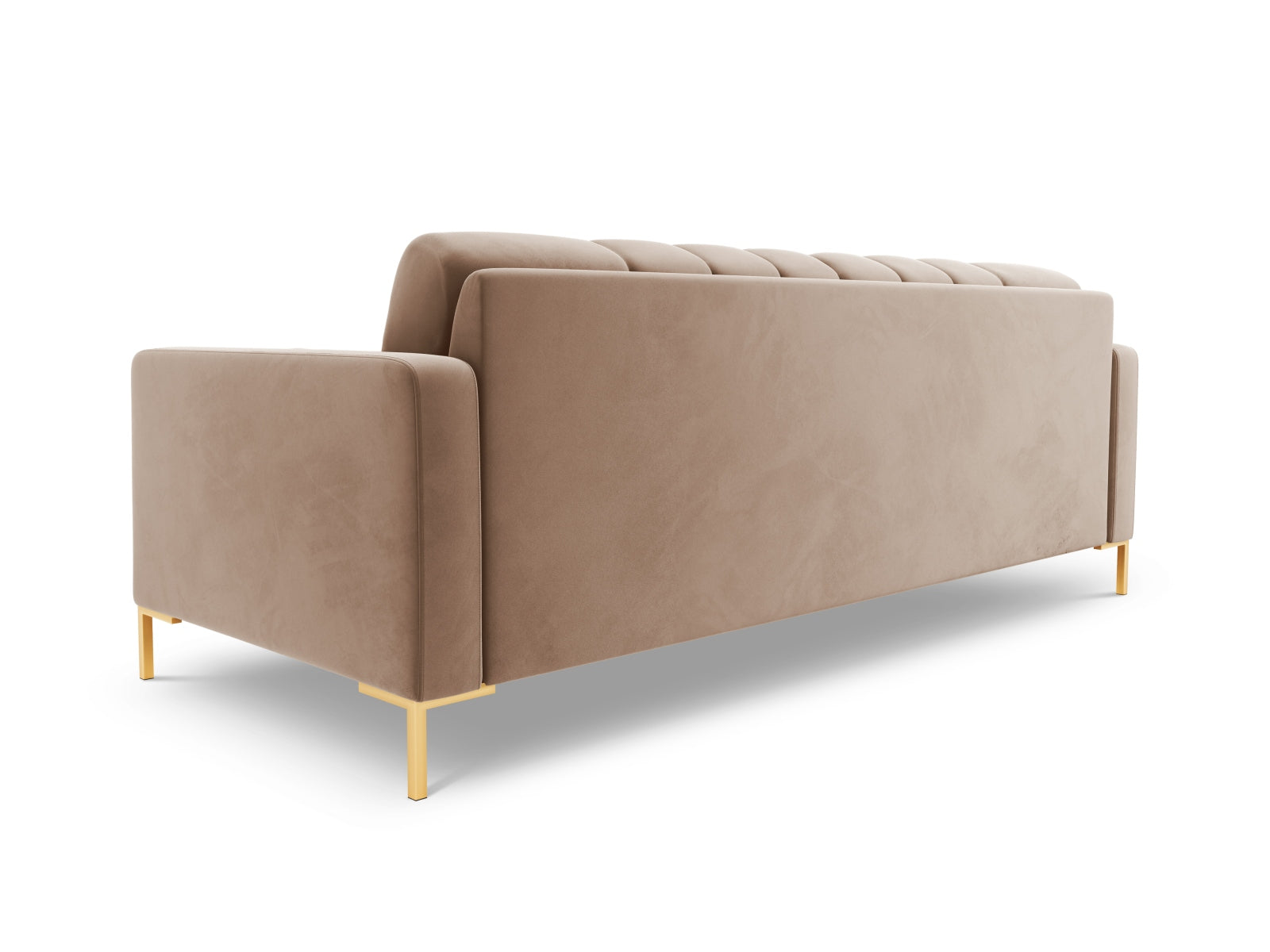 Elegantes 3-Sitzer Sofa Bali in sanftem Beige-Bluvel, ideal für gemütliche Wohnzimmer, entworfen von Cosmopolitan Design.