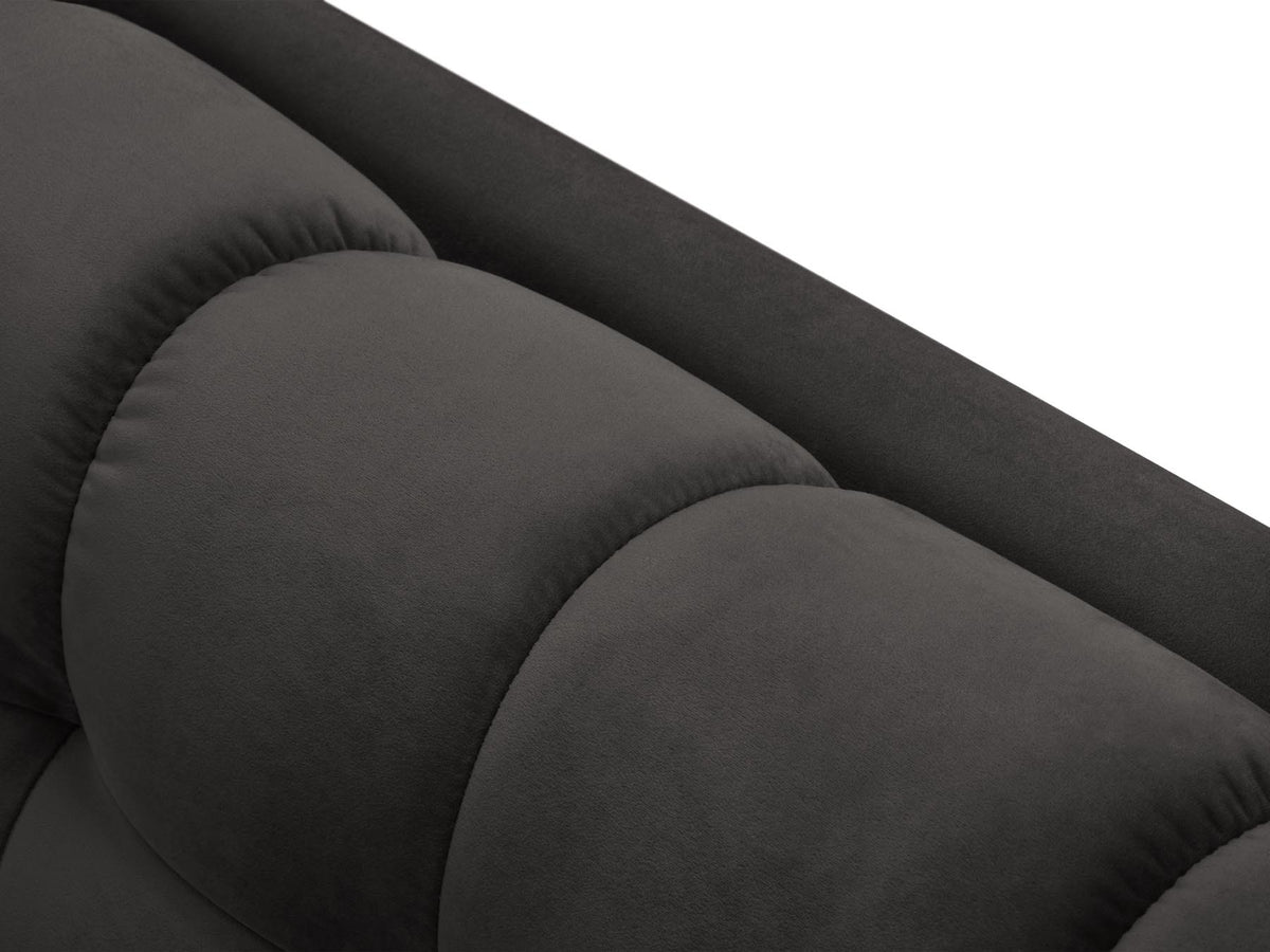 3-Sitzer Sofa Bali in Dark Grey-Bluvel präsentiert im Onlineshop von KAQTU Design AG. 3er Sofa ist von Cosmopolitan Design