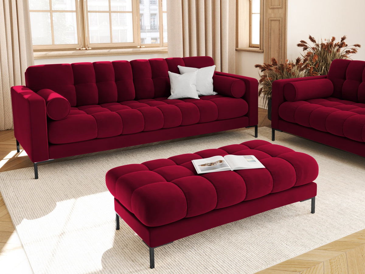 3-Sitzer Sofa Bali in Red-Bluvel präsentiert im Onlineshop von KAQTU Design AG. 3er Sofa ist von Cosmopolitan Design