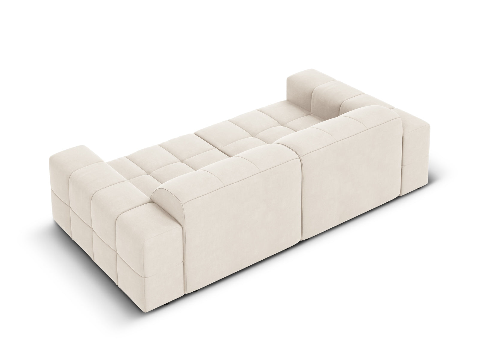 Chicago Velour Sofa 3 Sitzer 102cm in Light Beige präsentiert im Onlineshop von KAQTU Design AG. 3er Sofa ist von Cosmopolitan Design