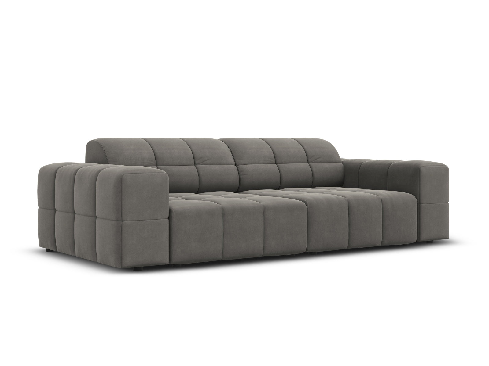 Chicago Velour Sofa 3 Sitzer 102cm in Light Grey präsentiert im Onlineshop von KAQTU Design AG. 3er Sofa ist von Cosmopolitan Design