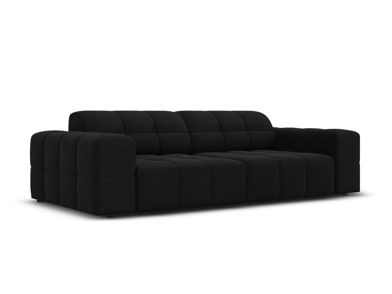 Chicago Velour Sofa 3 Sitzer 102cm in Black präsentiert im Onlineshop von KAQTU Design AG. 3er Sofa ist von Cosmopolitan Design
