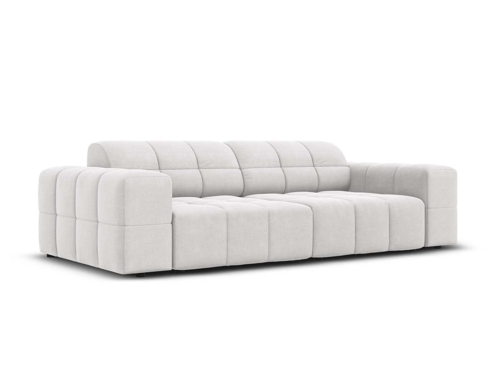 Chicago Velour Sofa 3 Sitzer 102cm in Silver präsentiert im Onlineshop von KAQTU Design AG. 3er Sofa ist von Cosmopolitan Design