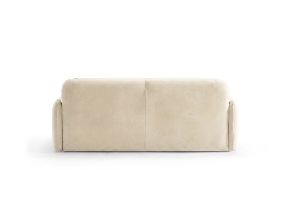 Dreisitzer-Sofa Malmo mit Stoffbezug und niedrigen schwarzen Kunststoffbeinen
