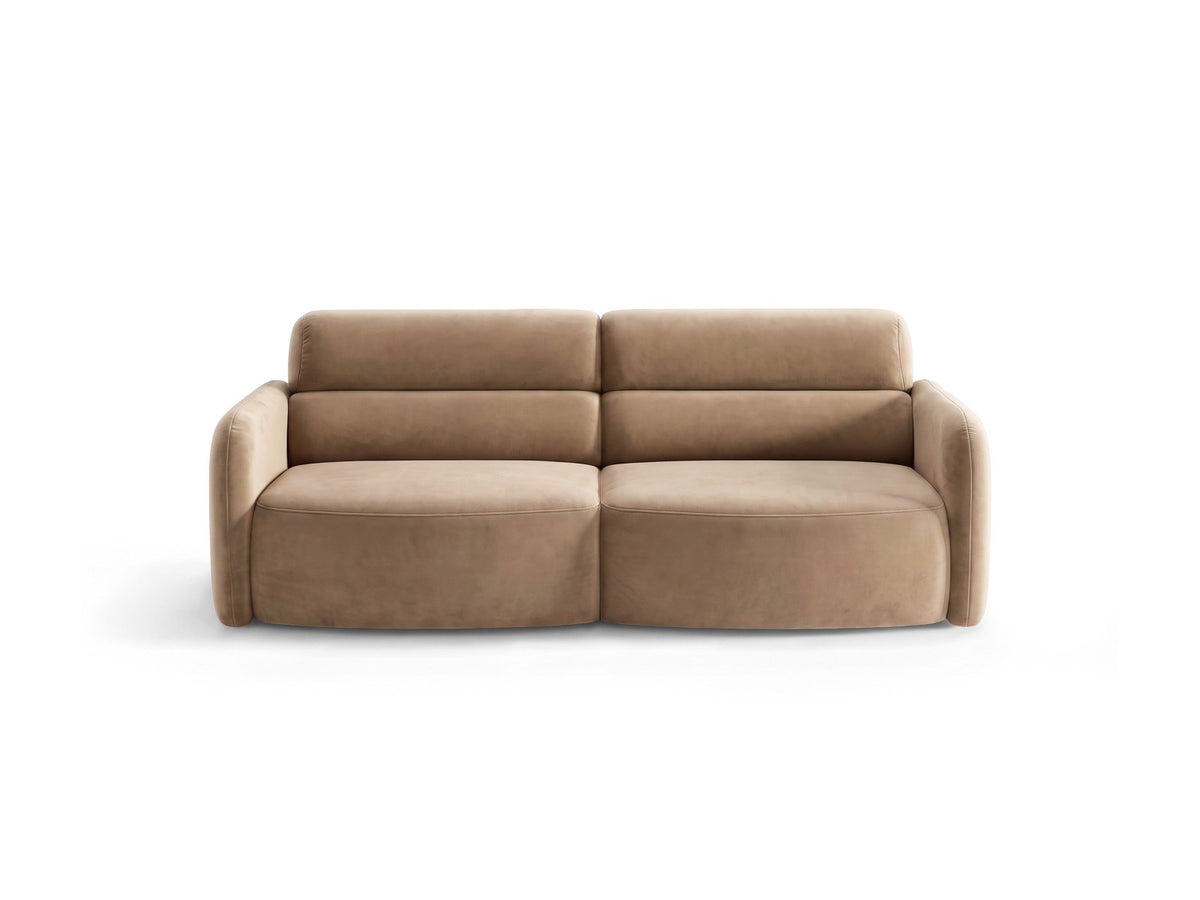 Dreisitzer-Sofa Malmo mit Stoffbezug und niedrigen schwarzen Kunststoffbeinen
