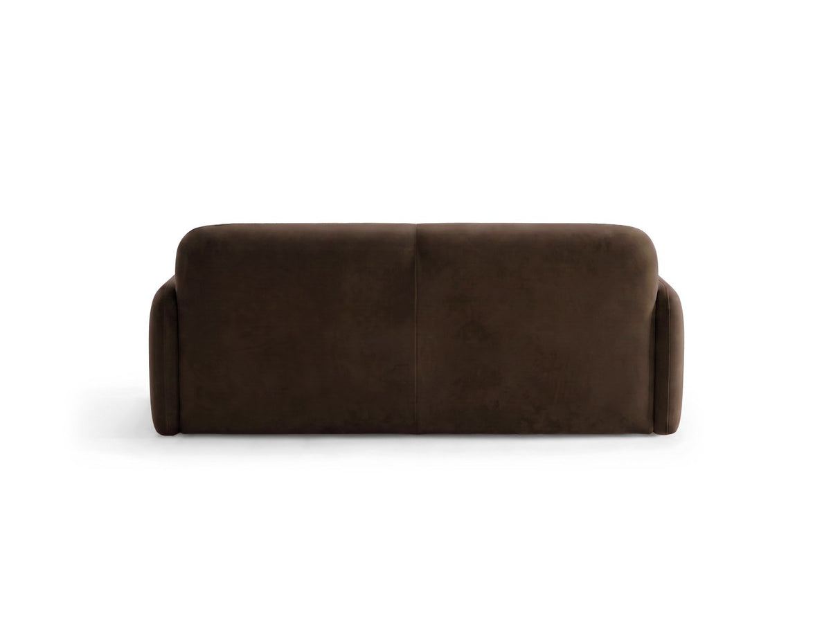 Dreisitzer-Sofa Malmo mit Stoffbezug und niedrigen schwarzen Kunststoffbeinen