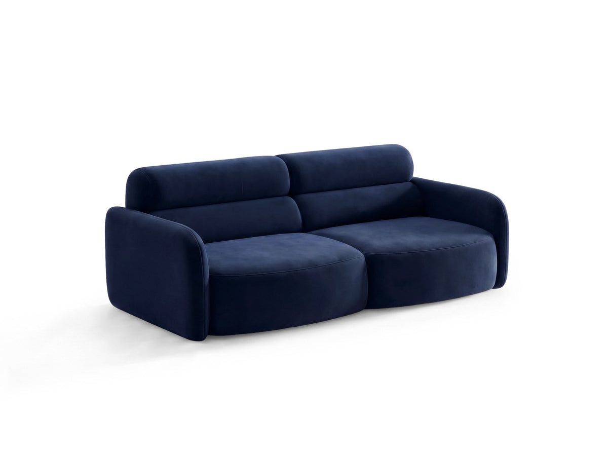Dreisitzer-Sofa Malmo mit Stoffbezug und niedrigen schwarzen Kunststoffbeinen