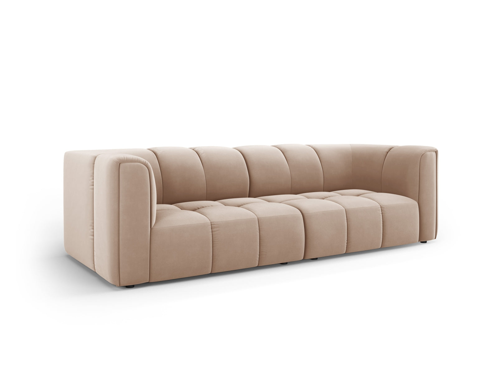 Beige-modulares 3-Sitzer Sofa Moritz von Cosmopolitan Design, stilvoll und modern, ideal für jedes Wohnzimmer.