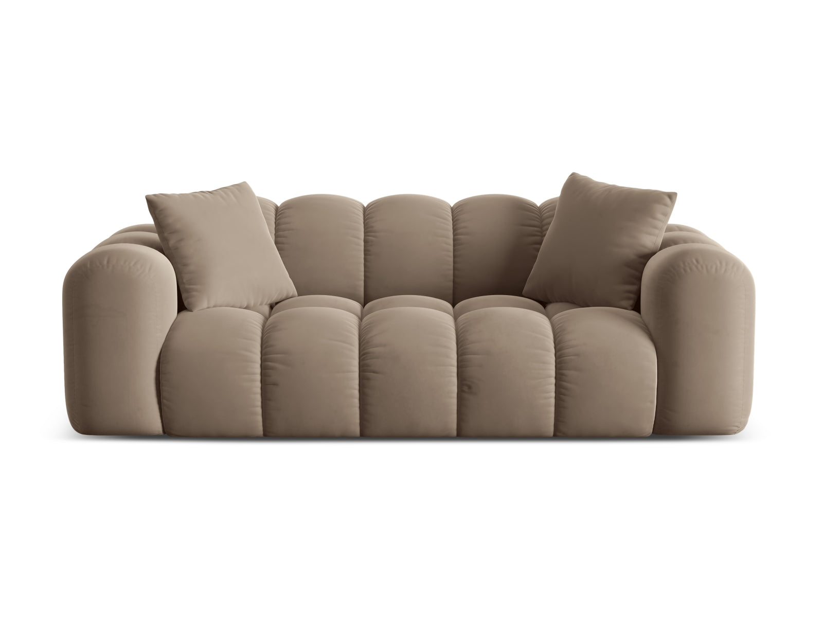 3-Sitzer Sofa Treno in Cappuccino-Bluvel präsentiert im Onlineshop von KAQTU Design AG. 3er Sofa ist von Cosmopolitan Design
