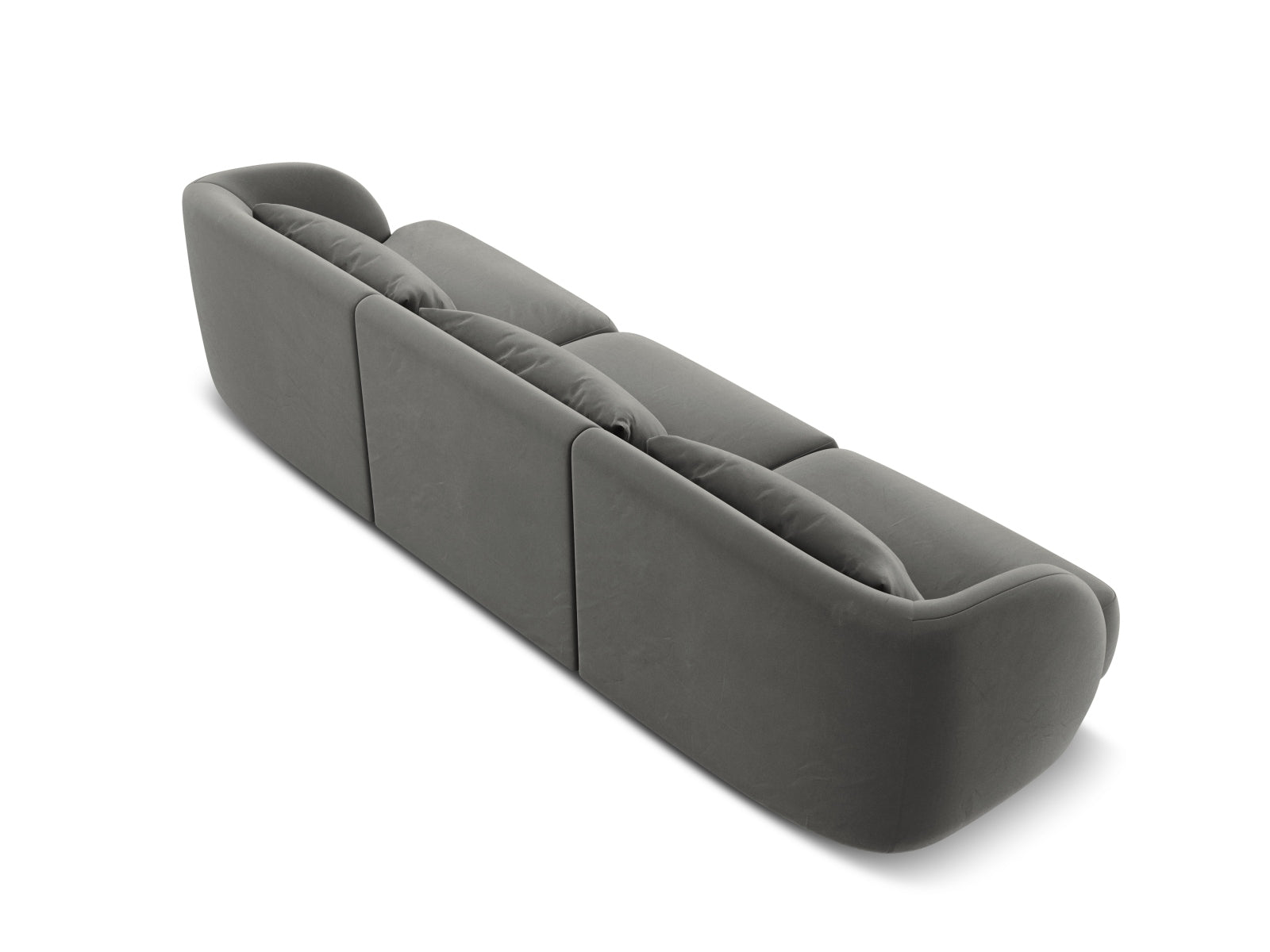 Tulum Velour Sofa 3 Sitzer 90cm in Light Grey präsentiert im Onlineshop von KAQTU Design AG. 3er Sofa ist von Cosmopolitan Design