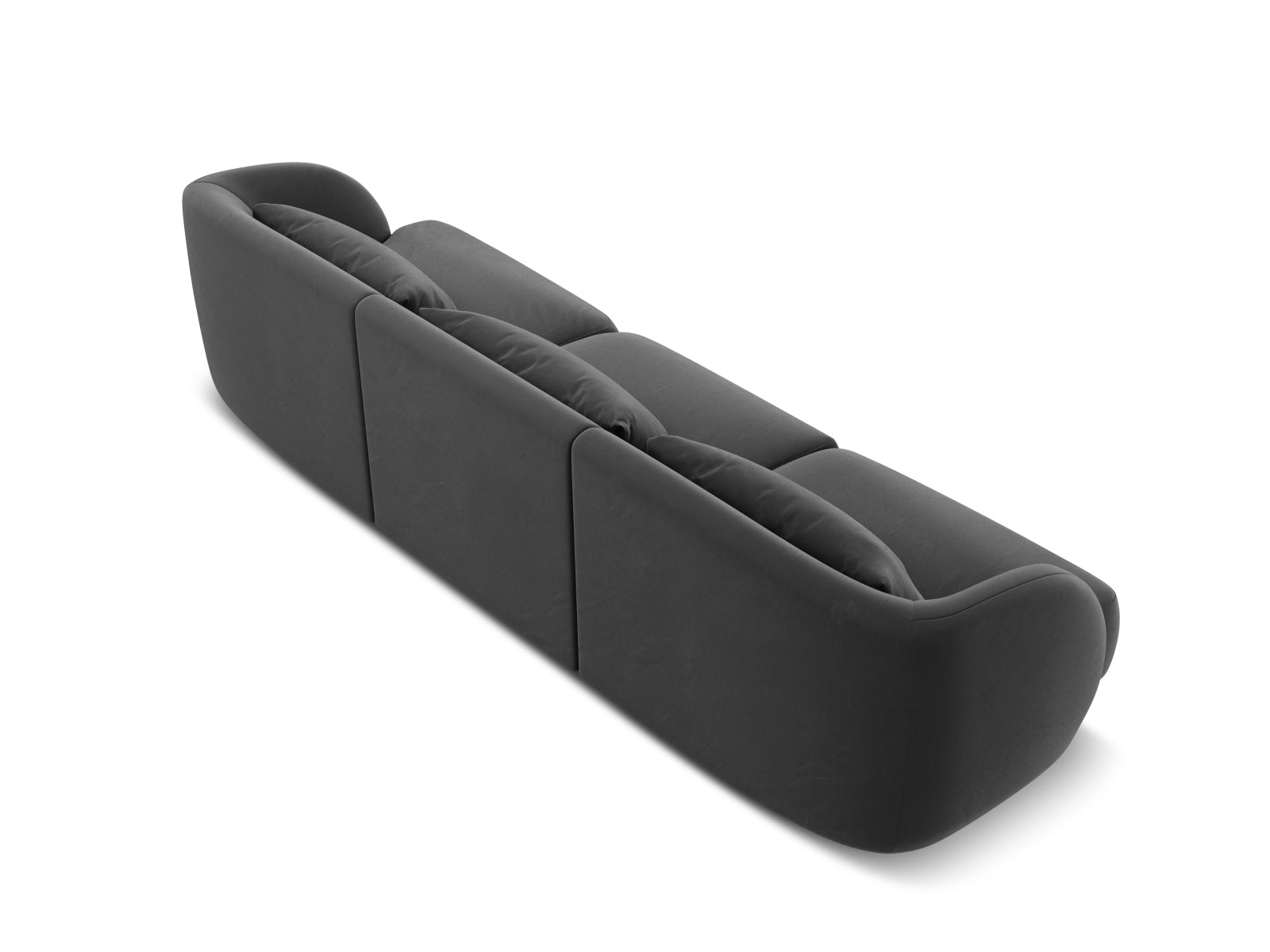 Tulum Velour Sofa 3 Sitzer 90cm in Grey präsentiert im Onlineshop von KAQTU Design AG. 3er Sofa ist von Cosmopolitan Design