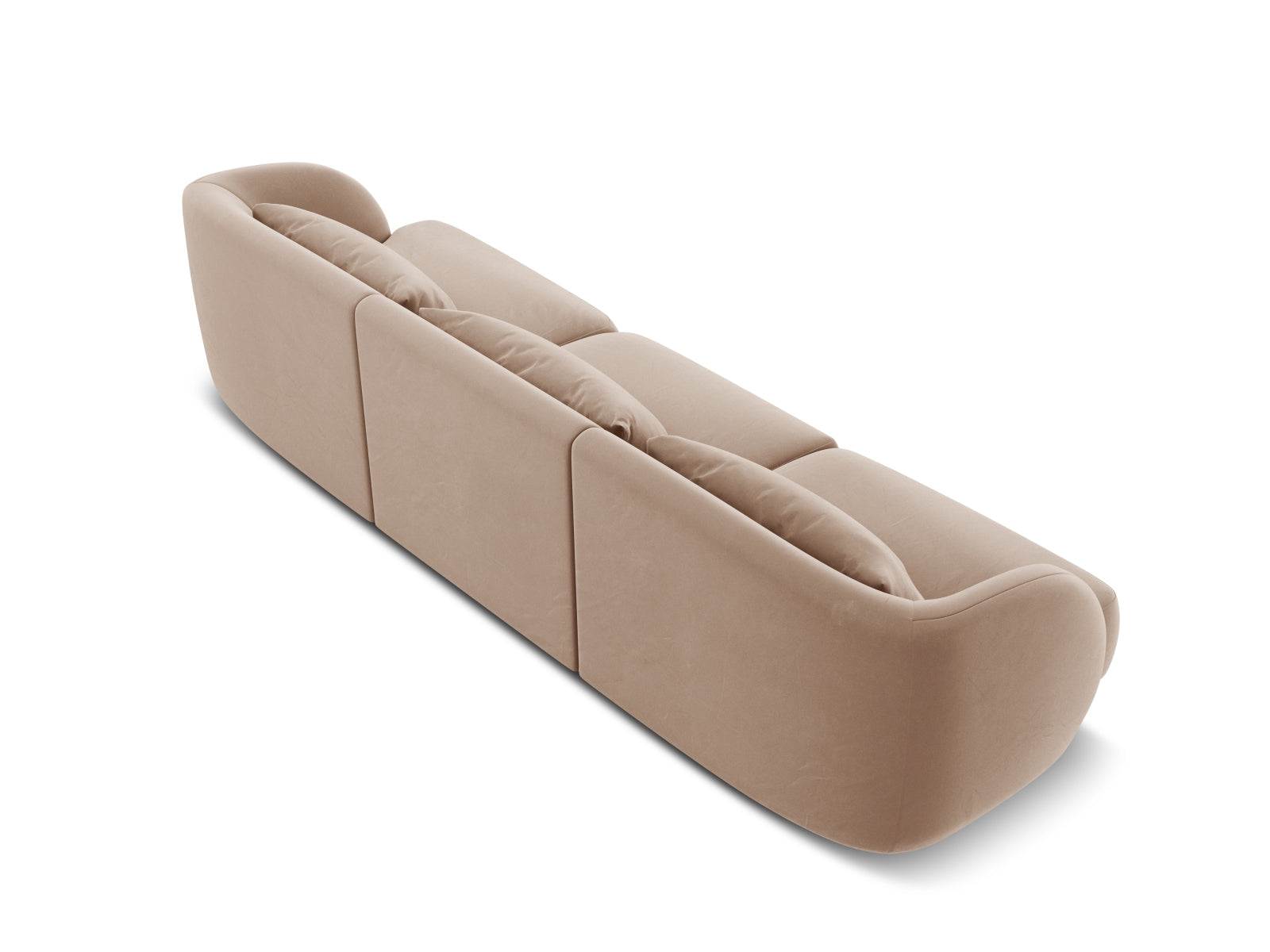 Tulum Velour Sofa 3 Sitzer 90cm in Beige präsentiert im Onlineshop von KAQTU Design AG. 3er Sofa ist von Cosmopolitan Design