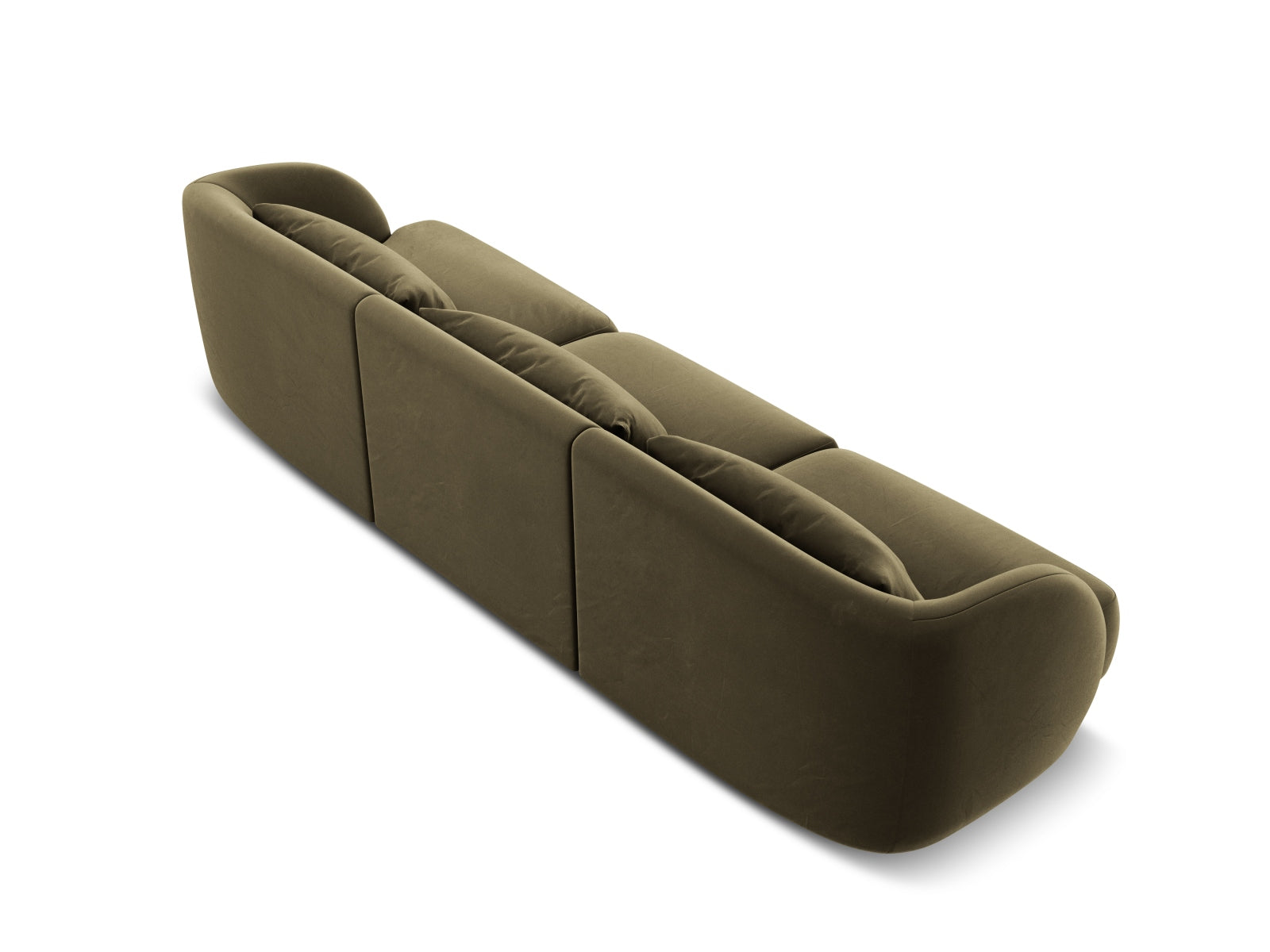 Tulum Velour Sofa 3 Sitzer 90cm in Green präsentiert im Onlineshop von KAQTU Design AG. 3er Sofa ist von Cosmopolitan Design