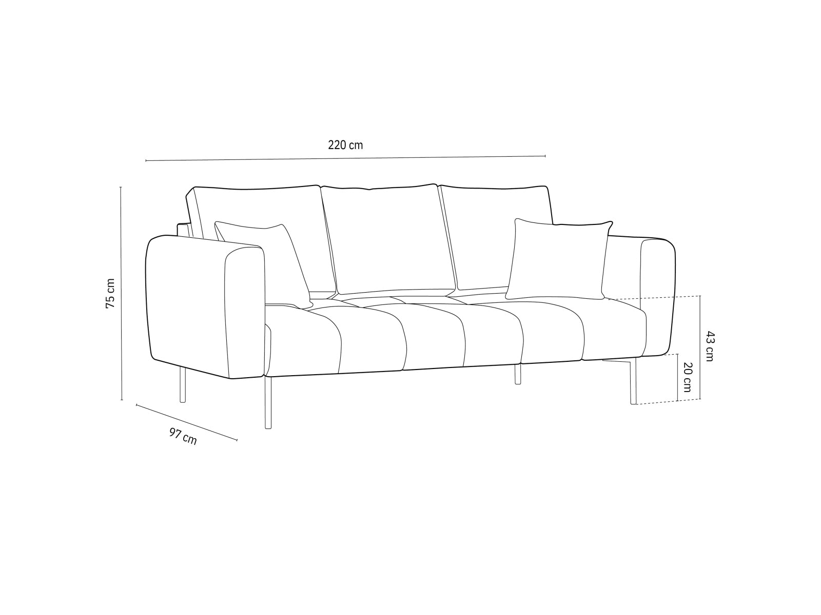 Entdecken Sie das elegante Hastings Velour Sofa 3 Sitzer von Cosmopolitan Design. Perfekt für Ihr Wohnzimmer, bietet es luxuriösen Komfort und zeitloses Design.