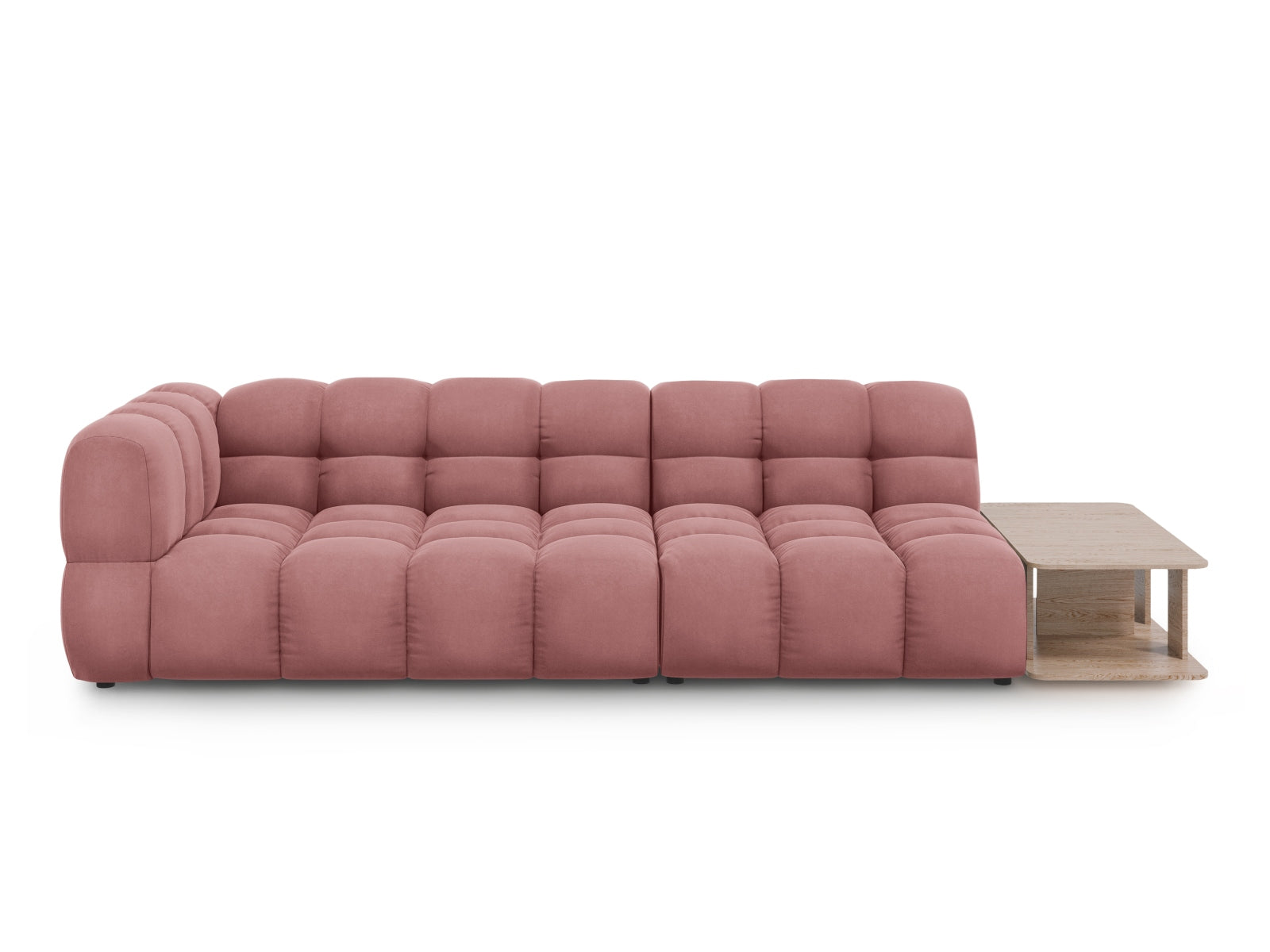 Sky Velour modulares Sofa rechts 4 Sitzer 102cm in Flamingo-Casino präsentiert im Onlineshop von KAQTU Design AG. L-Sofa rechts ist von Cosmopolitan Design