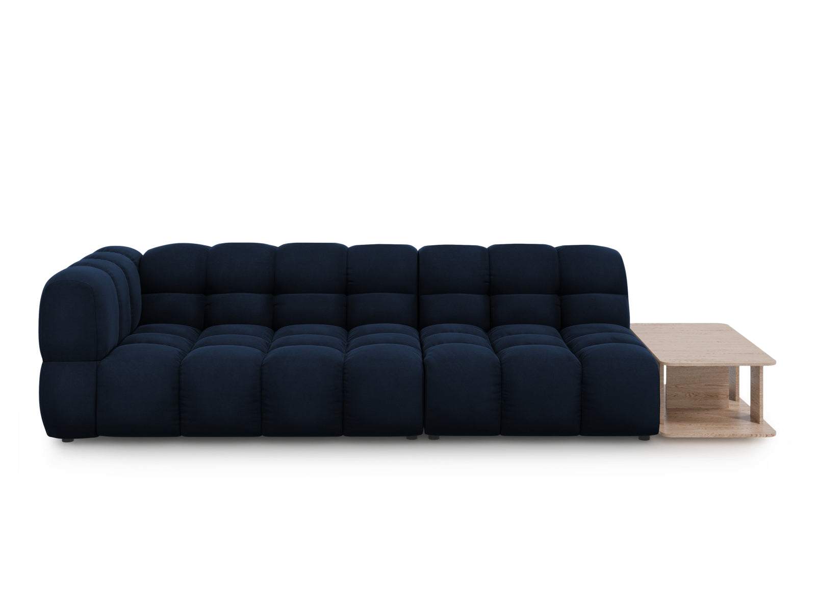 Sky Velour modulares Sofa rechts 4 Sitzer 102cm in Royal Blue-Casino präsentiert im Onlineshop von KAQTU Design AG. L-Sofa rechts ist von Cosmopolitan Design