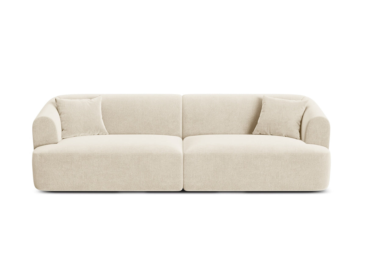 4er Sofa Campi von Cosmopolitan Design mit Stoffbezug und niedrigen schwarzen Beinen
