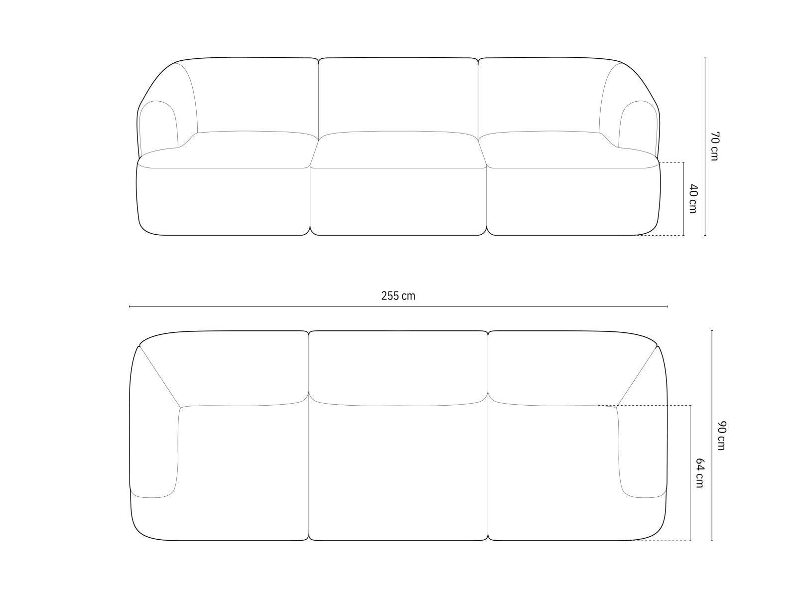 Erleben Sie das elegante Campi Velour Modular Sofa 4 Sitzer von Cosmopolitan Design – ideal für zeitgemässe Wohnräume, vielseitig und komfortabel.