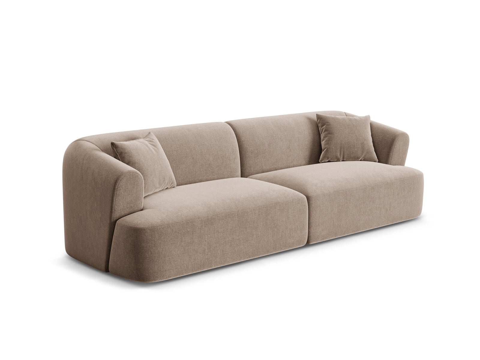 Erleben Sie das elegante Campi Velour Modular Sofa 4 Sitzer von Cosmopolitan Design – ideal für zeitgemässe Wohnräume, vielseitig und komfortabel.