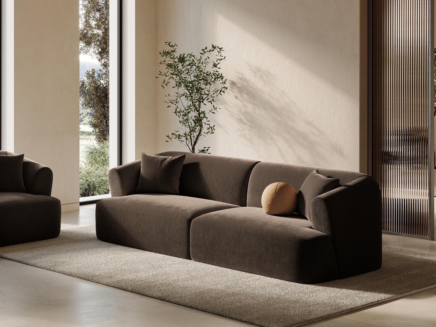Entdecken Sie das stilvolle Campi Velour Modular Sofa 4 Sitzer von Cosmopolitan Design – perfekt für moderne Wohnkonzepte, flexibel und bequem.