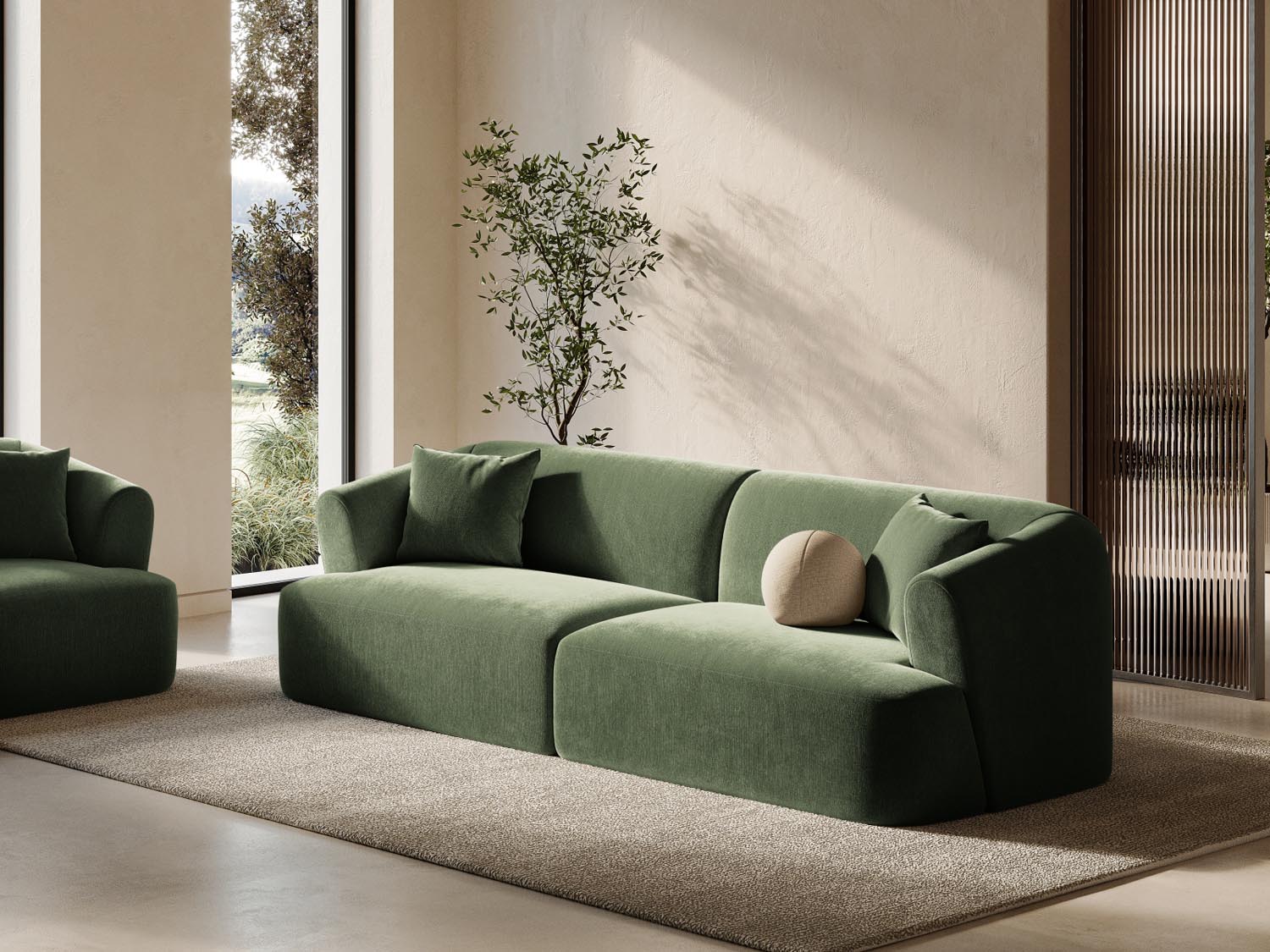 Entdecken Sie das stilvolle Campi Velour Modular Sofa 4 Sitzer von Cosmopolitan Design – perfekt für moderne Wohnkonzepte, flexibel und bequem.