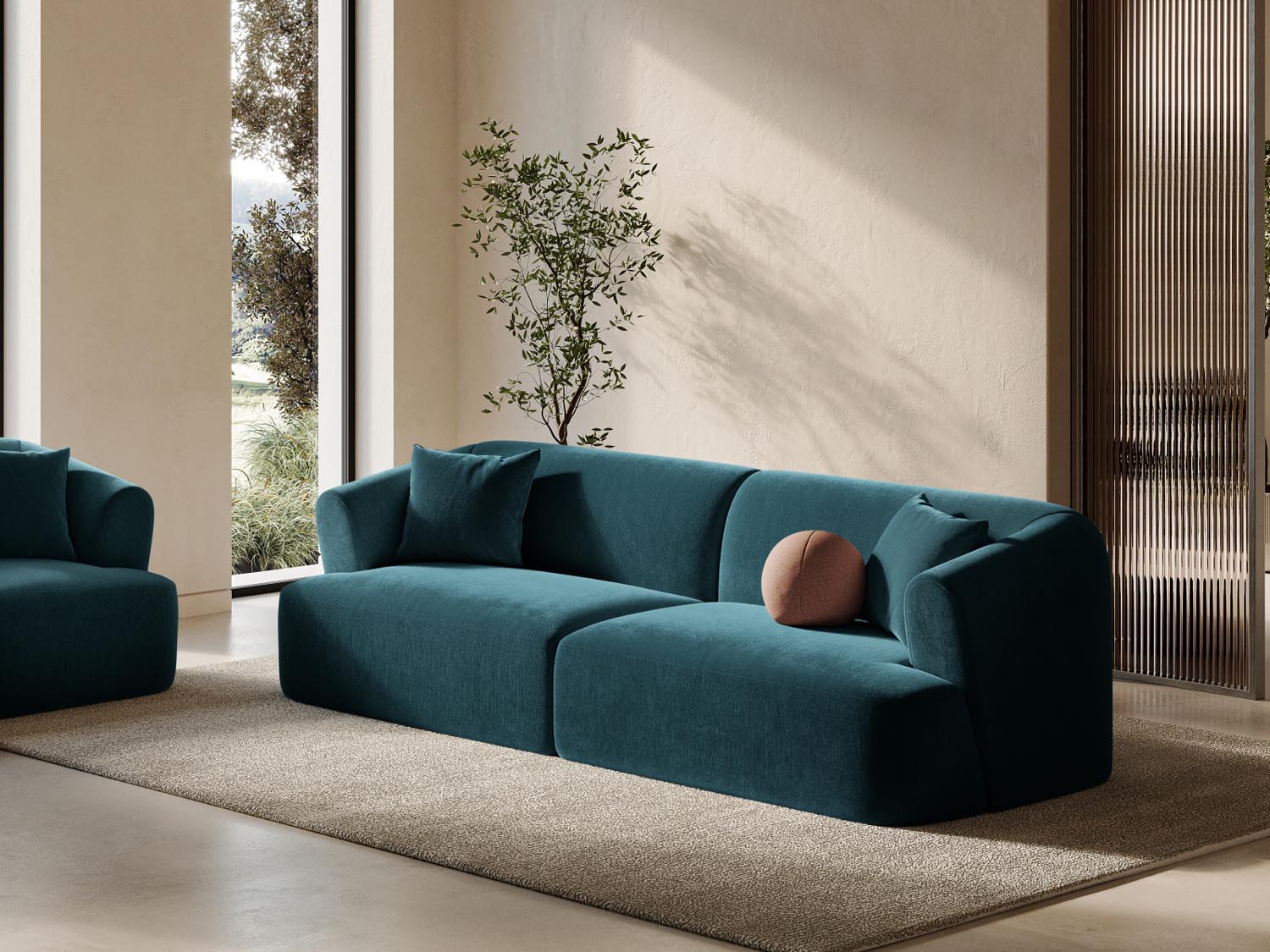 Entdecken Sie das stilvolle Campi Velour Modular Sofa 4 Sitzer von Cosmopolitan Design – perfekt für moderne Wohnkonzepte, flexibel und bequem.