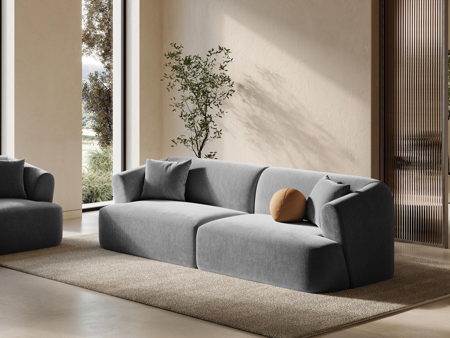 Entdecken Sie das stilvolle Campi Velour Modular Sofa 4 Sitzer von Cosmopolitan Design – perfekt für moderne Wohnkonzepte, flexibel und bequem.