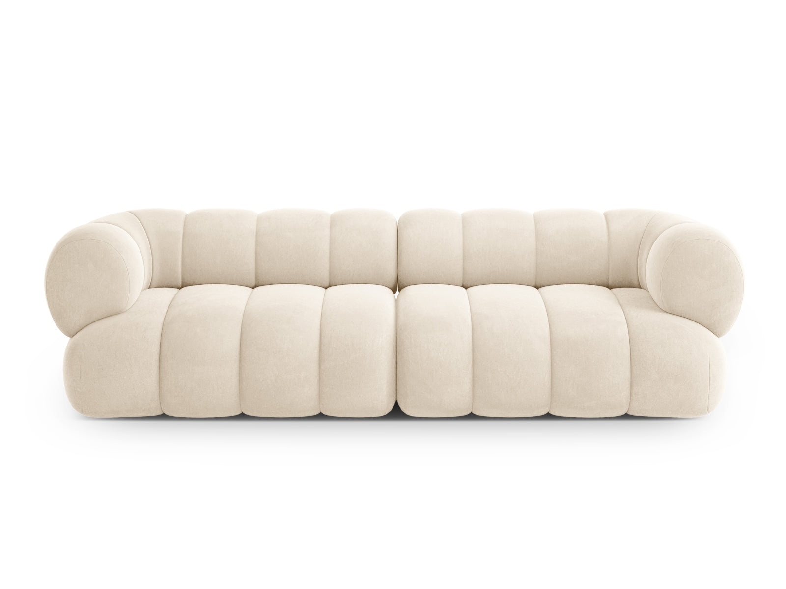 Koge Velour Sofa 4 Sitzer 95cm in Light Beige-Vogue präsentiert im Onlineshop von KAQTU Design AG. 4er Sofa ist von Cosmopolitan Design