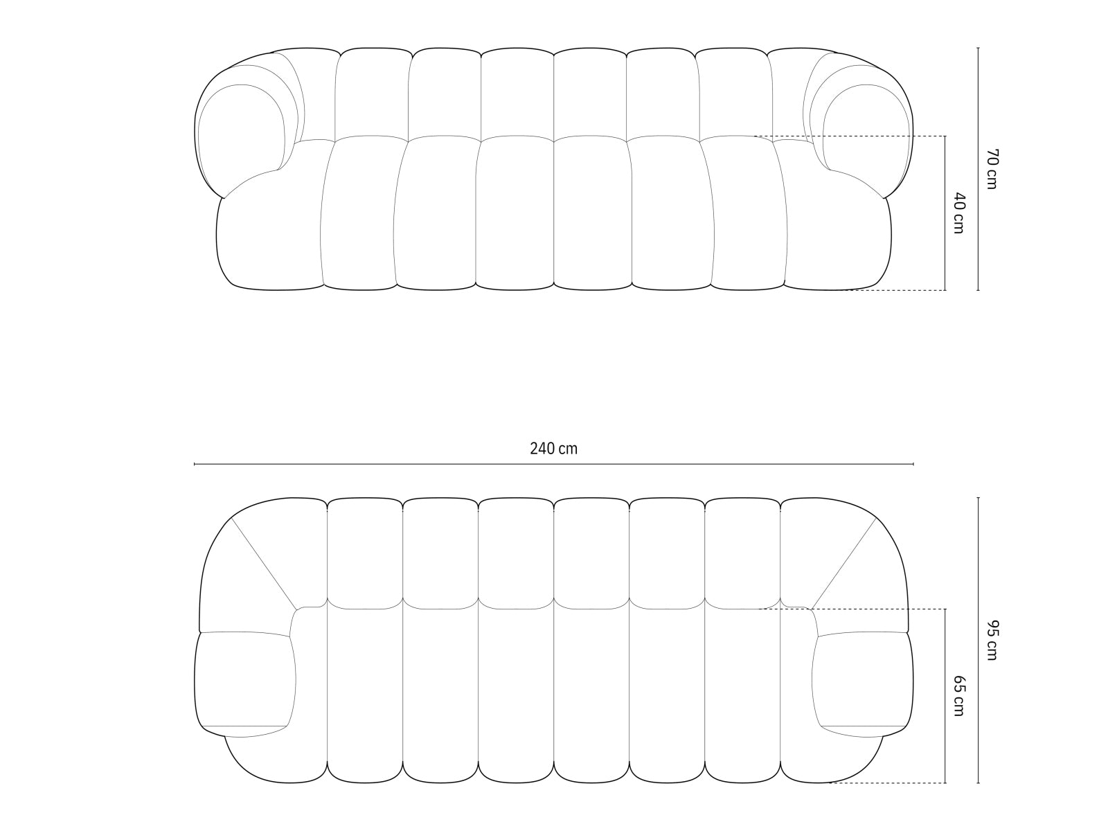 Elegantes 4-Sitzer Sofa Koge aus weichem Velours in tiefem Petrol, ideal für komfortable Entspannung und stilvolle Einrichtung.