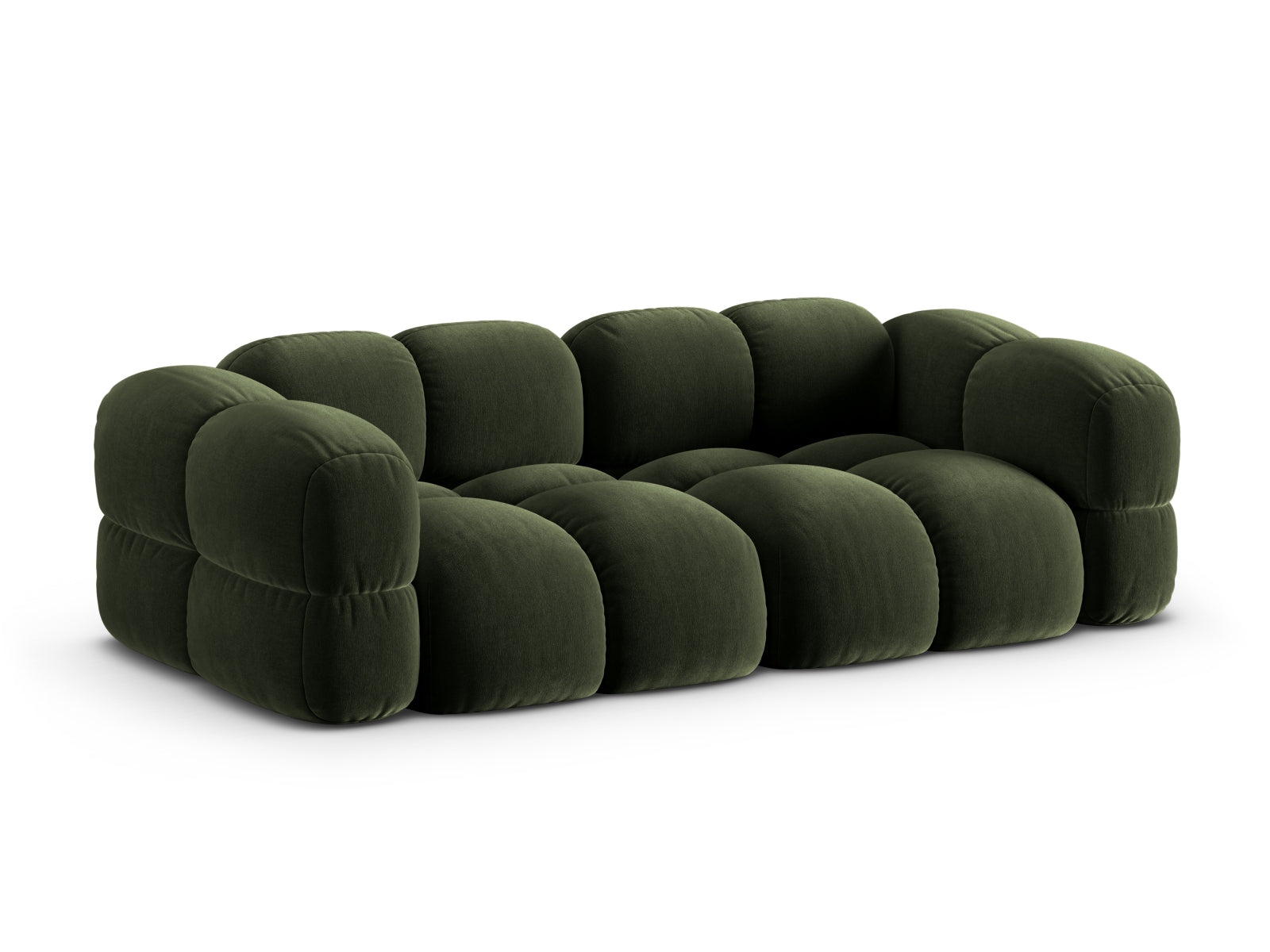 Stilvolles 4-Sitzer Velour Sofa Loretto in edlem Grün, perfekt für zeitgemäße Wohnkonzepte von Cosmopolitan Design.